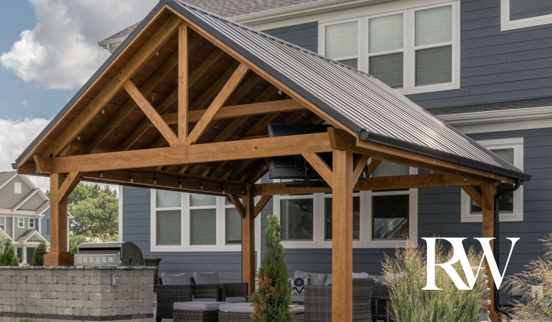 Create a stylish outdoor retreat with a Rockwood pavilion.